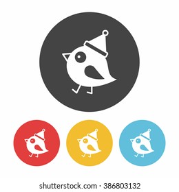Christmas bird icon