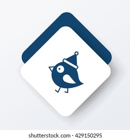 Christmas bird icon