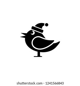 Christmas bird icon. Simple glyph vector of Christmas, New Year and holidays set for UI and UX, website or mobile application