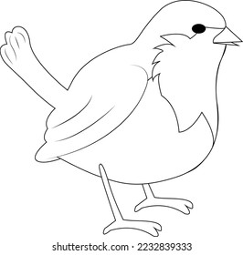Christmas bird. Robin. Silhouette. Banner design element. poster, flyer, invitation, postcard, social networks.