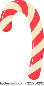 Christmas or Birthday celebration gingerbread candy and sweet traditional design cartoon style vector illustration, icon isolated on white