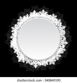 Christmas black background with place for text. vector illustration