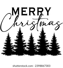 christmas black vector graphic design and cut file