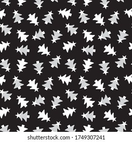 Christmas Black and White Holiday seamless pattern background for website graphics, fashion textiles