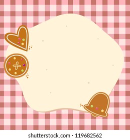 Christmas blank background with dough and cookies