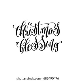 christmas blessing hand lettering positive quote to christmas holiday design, typography celebration poster, calligraphy vector illustration