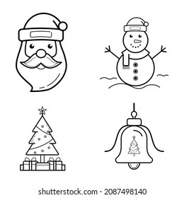 iconos de bendición de navidad conjunto vector aislado