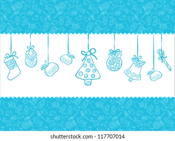 Christmas blue background