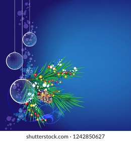 Christmas blue background