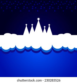 Christmas blue background