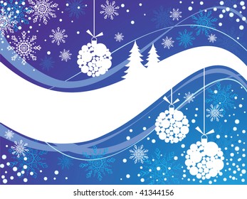 Christmas blue background