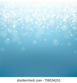 Christmas Blue Background With Gradient Mesh, Vector Illustration