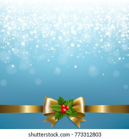 Christmas Blue Background With Gradient Mesh, Vector Illustration