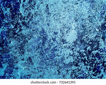 Christmas blue background with grunge texture. Vector illustration
