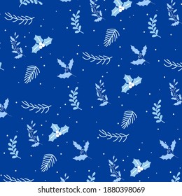Christmas blue  background ,pattern Christmas concept ,design for print
