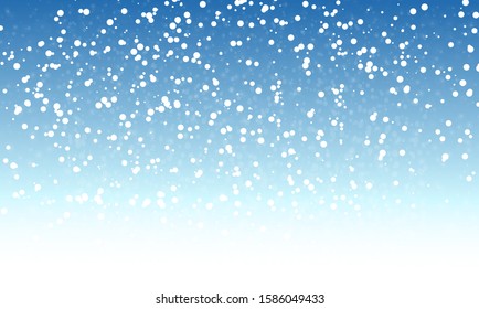 Christmas blue background with snow