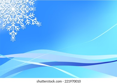 christmas blue background with snowflake