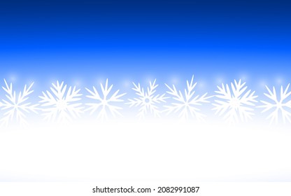 Christmas blue background with snowflakes. 