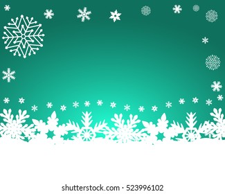 Christmas blue background, with snowflakes vector