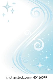 Christmas blue background with stars (vector)