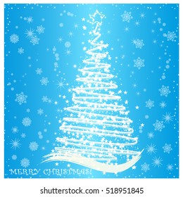 Christmas blue background, vector