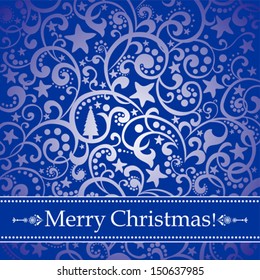 Weihnachtsblauer Hintergrund. Vektorgrafik 