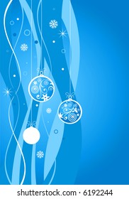 Christmas blue background, vector illustration