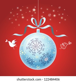 Christmas blue ball