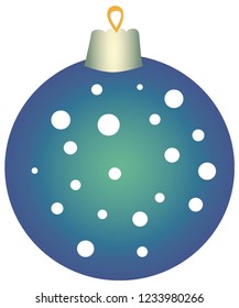 Christmas blue ball decorative icon