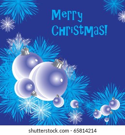 Christmas blue balls(winter vektor)