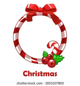 Christmas blue frame reward of candy with cookie for the game.