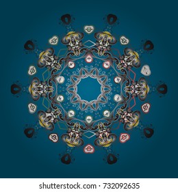 Christmas blue, gray and whites. Vector illustration. Magic blue, gray and white holiday abstract background with star and falling snowflakes.
