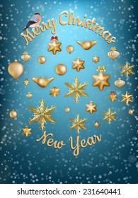 Christmas blue light background. EPS 10 vector file included