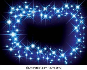 christmas blue light frame, design
