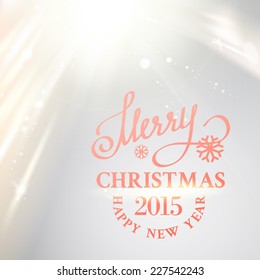 Christmas blue light over sky, abstract background. Vector illustration.