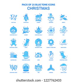 Christmas Blue Tone Icon Pack - 25 Icon Sets