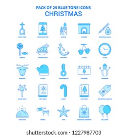 Christmas Blue Tone Icon Pack - 25 Icon Sets