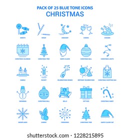 Christmas Blue Tone Icon Pack - 25 Icon Sets