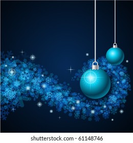 Christmas blue vector background