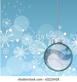 Christmas blue vector  background