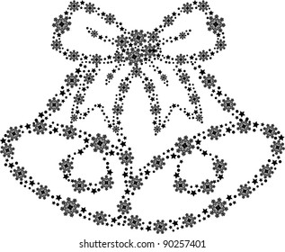 Christmas bluebells. Vector