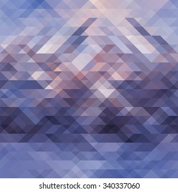 Christmas blues. Abstract  background winter from colored squares. vector illustration