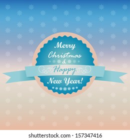 Christmas blur background with greeting . Card template