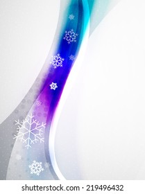 Christmas blur wave and snow abstract background