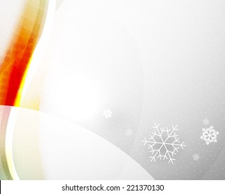 Christmas blur wave and snow abstract background