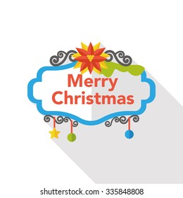 Christmas board flat icon