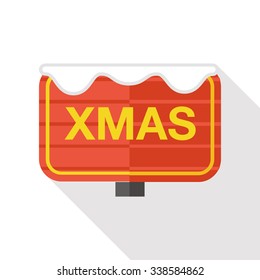 Christmas board flat icon