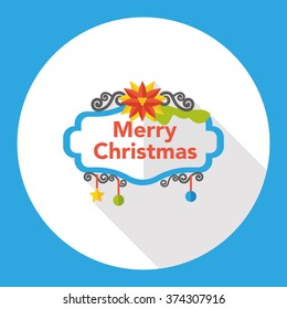 Christmas board flat icon