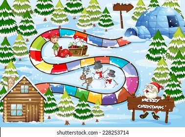 Christmas Board Game In Winter