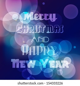 Christmas bokeh light bubbles background, vector illustration